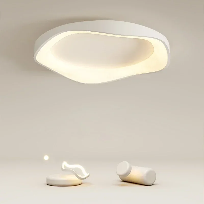 TechHPCeiling Light Modern LED Minimalist Black White Gray Flower Shaped Lamps For Living Room Dining