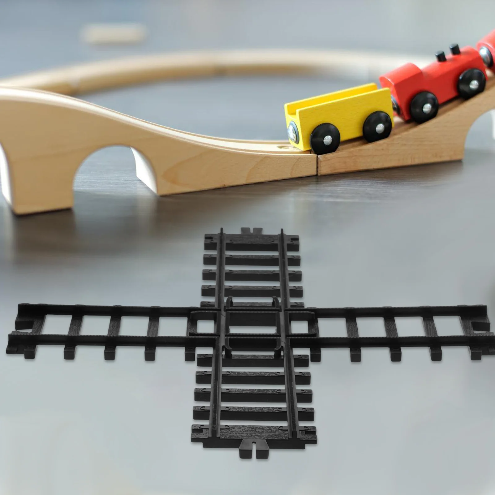 

Simulated High-speed Train Tracks Plastic for Mini Decor Prop Micro Landscape Classical