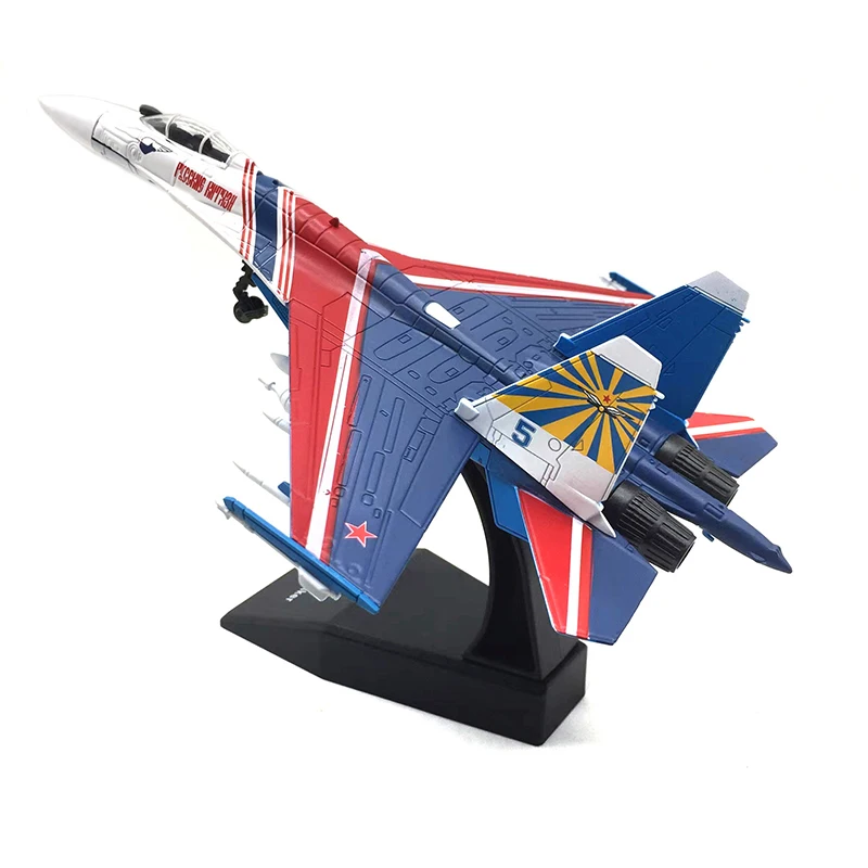 Diecast lega di metallo scala 1/100 russo SU-35 aereo da combattimento modello Replica SU-35 modello di aereo giocattolo per la raccolta