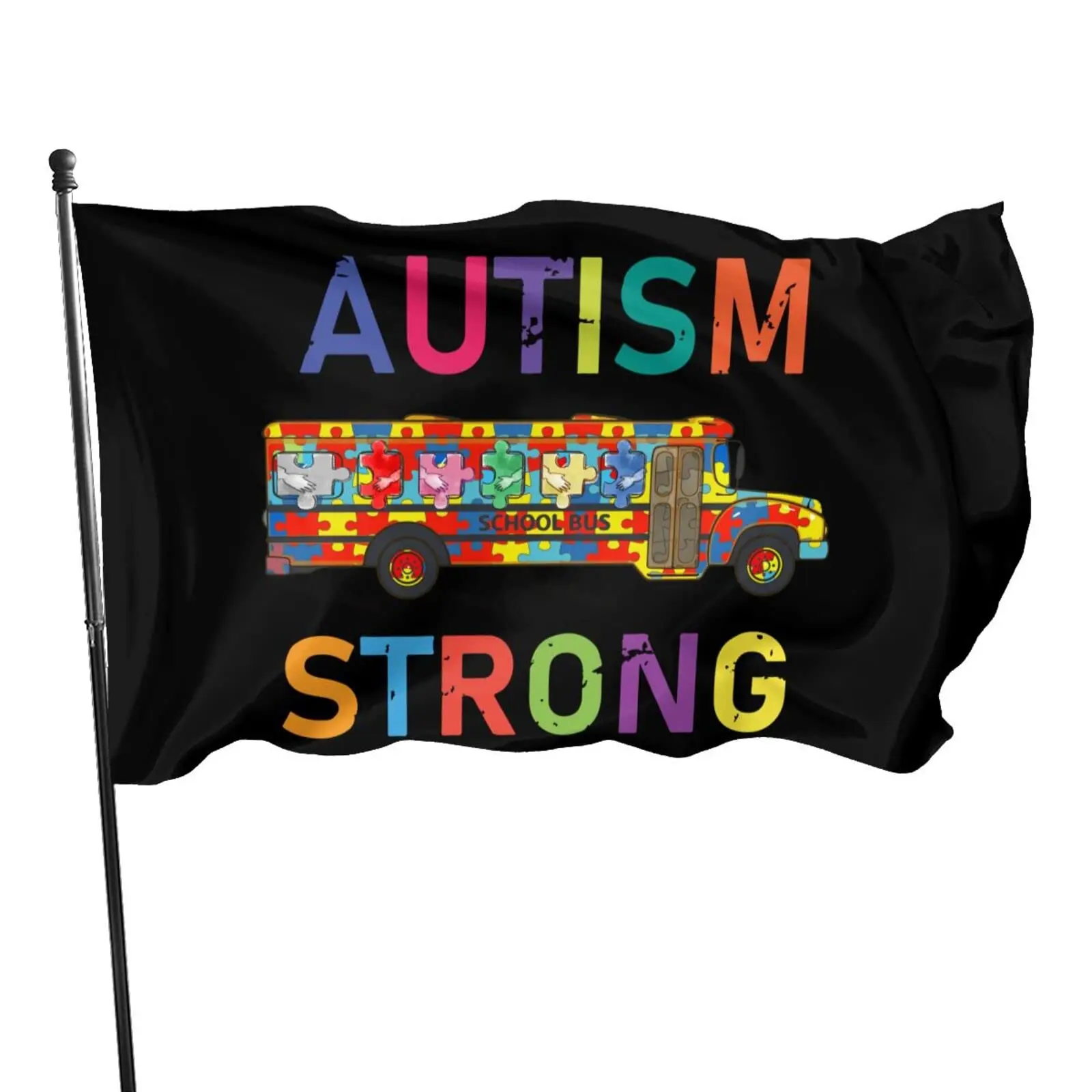 Autism Flag Puzzle Love Autism Awareness for Garden World Autism Awareness Day Indoor and Outdoor Decoration for Women Men Gifts