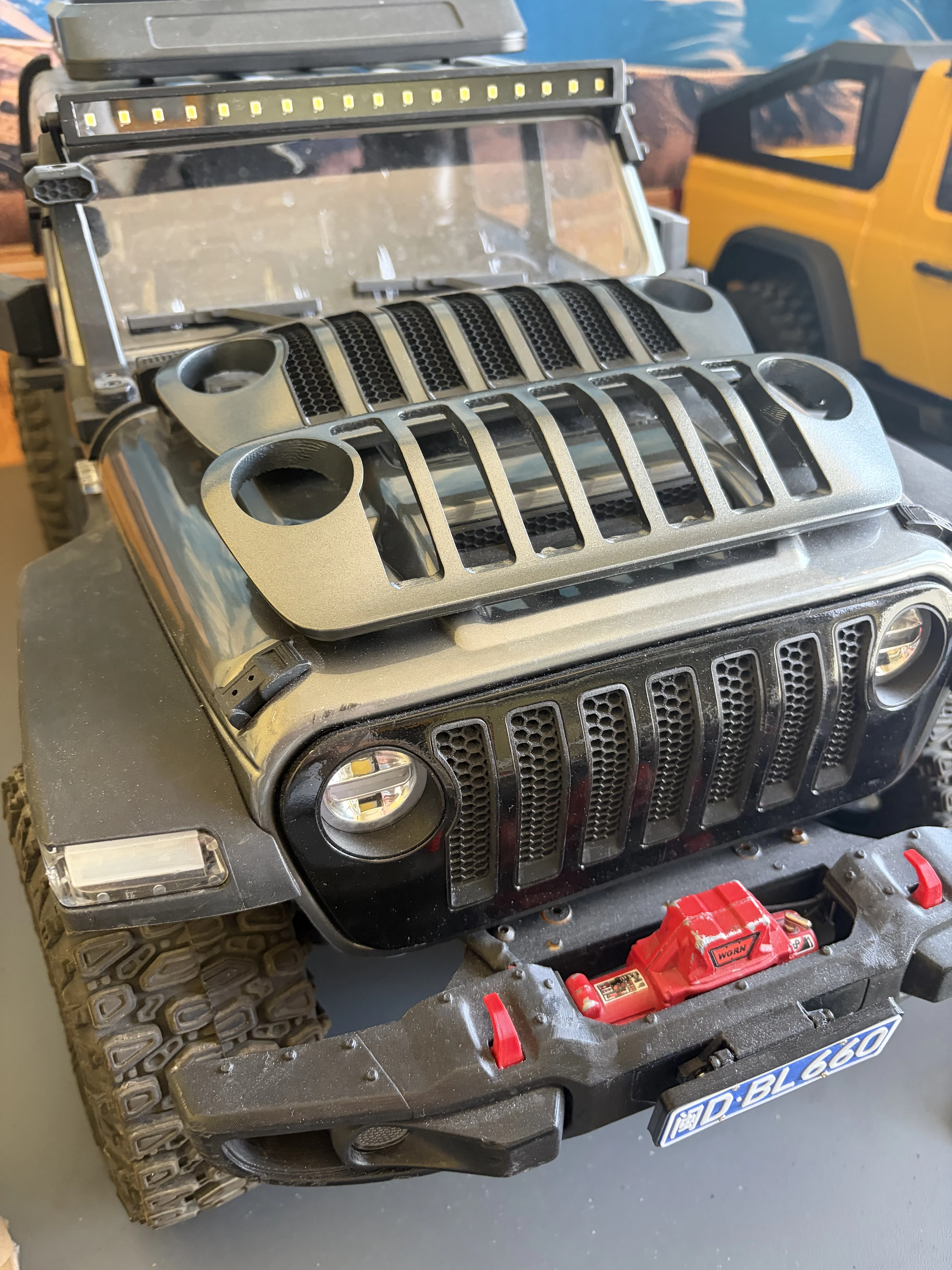 CK5811 CK5812 RC Car Spare Parts Classic Edition China Open Net Front Face Grille Modification Parts