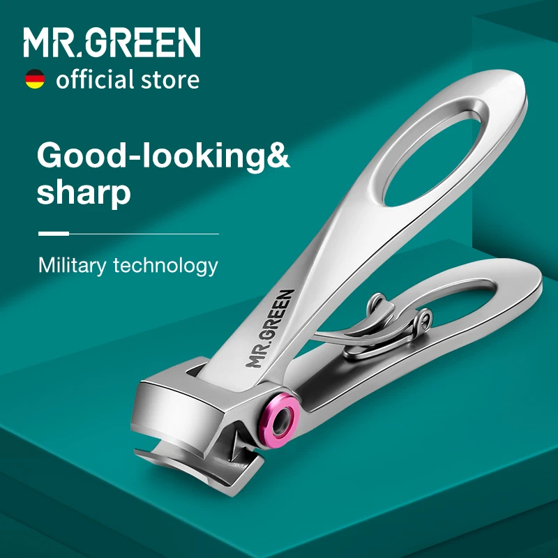 MR. VERDE-Aço Inoxidável Nail Clippers, Abertura Ampla Mandíbula, Manicure Cortador De Unha, Grosso, Duro, Encravado Toenail Scissors Ferramentas