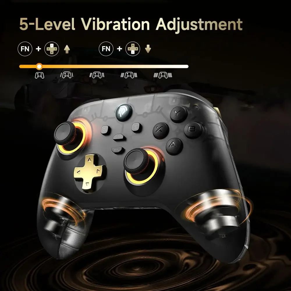 EasySMX D05 Wireless Gamepad für Nintendo Switch PC mit Ladestation RGB Hall Effect Joysticks Game Controller für Windows – Detail 11