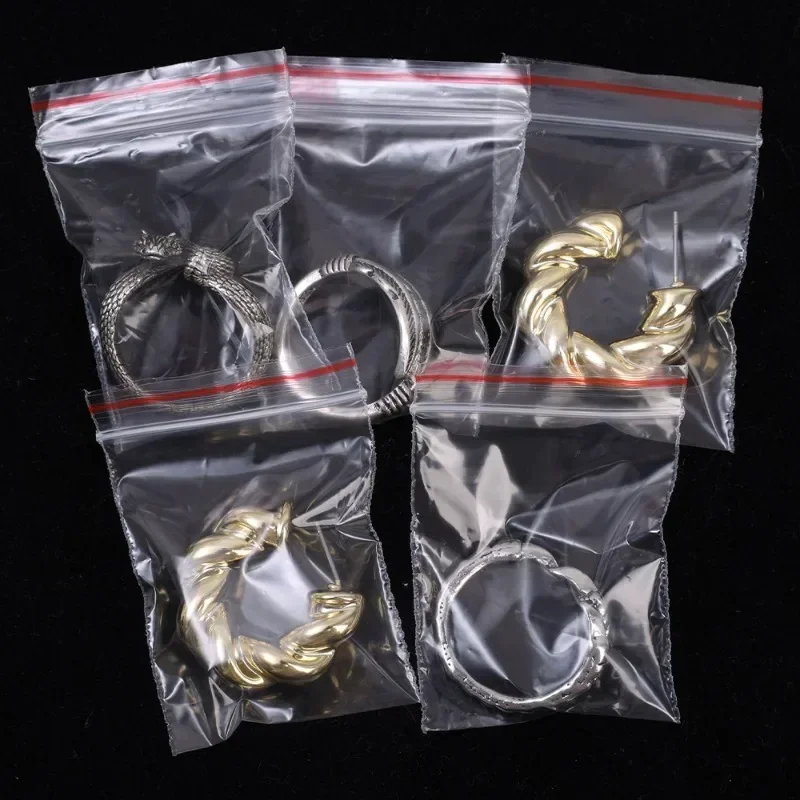 Wholesale Self Seal Clear Plastic Poly Bag Resealable Zip Bags Food Storage Pill Jewelry Package Reclosable Vacuum Fresh Sack