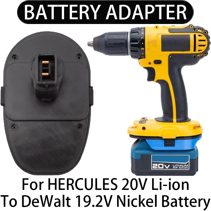 

Battery Adapter for DeWalt 19.2V Nickel tools to convert to Hercules 20V Li-ion battery adapter power tool accessories