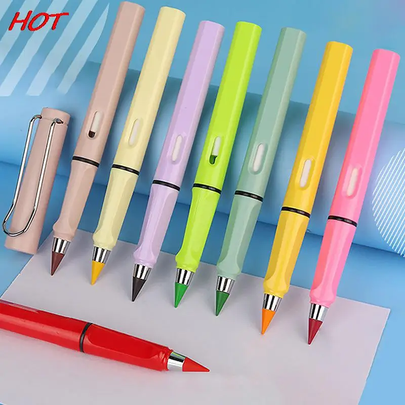 1PC Colorful Eternal Pencil 2B Art Sketch Painting Unlimited Writing Pencils Magic Erasable Refills School Supplies