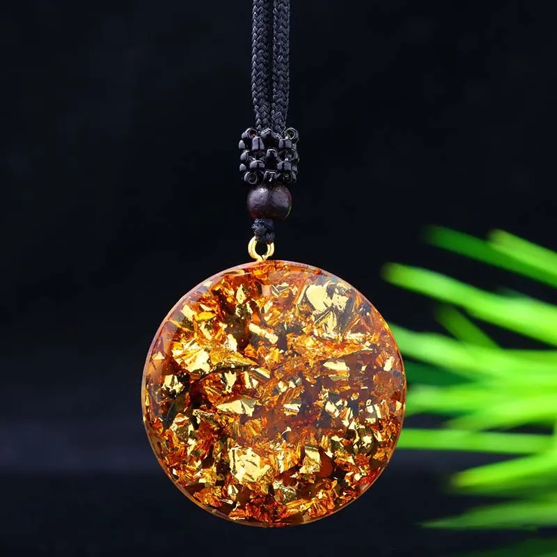 Natural Stone Crystals Energy Generator Orgone Pendant Necklace Healing Reiki Chakra Generato Gift