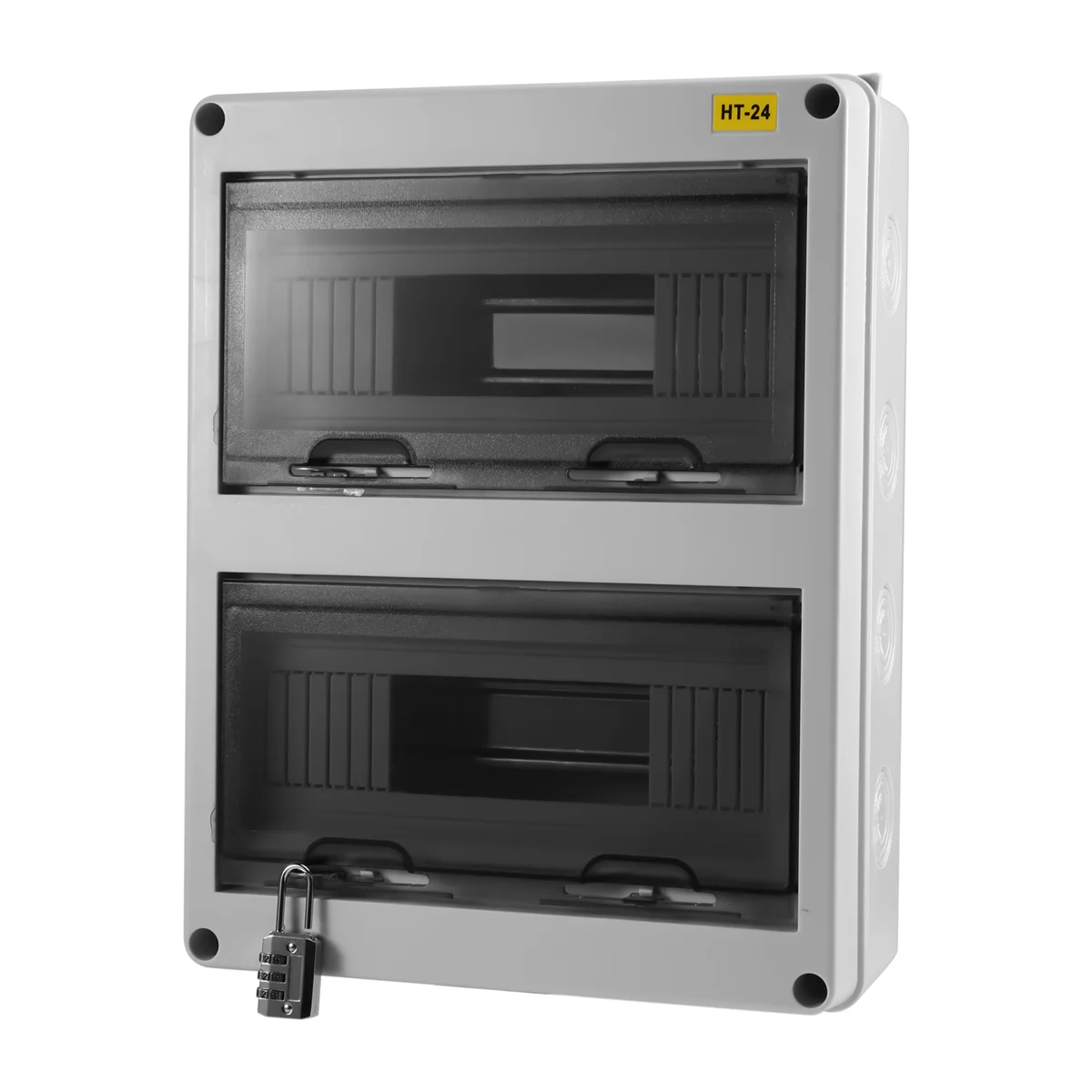 AA98 HT Series Junction Box 24WAY IP65 Waterproof Distribution Box Outdoor ABS Electrical with Lock for Circuit Breaker