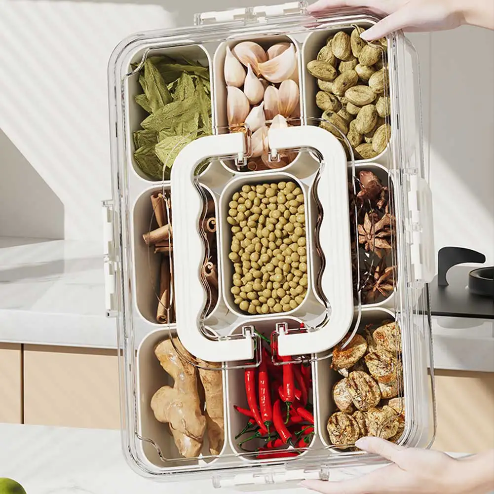 

Snackle Box Container Portable Snack Organiser With Lid/Handle Household Supplies