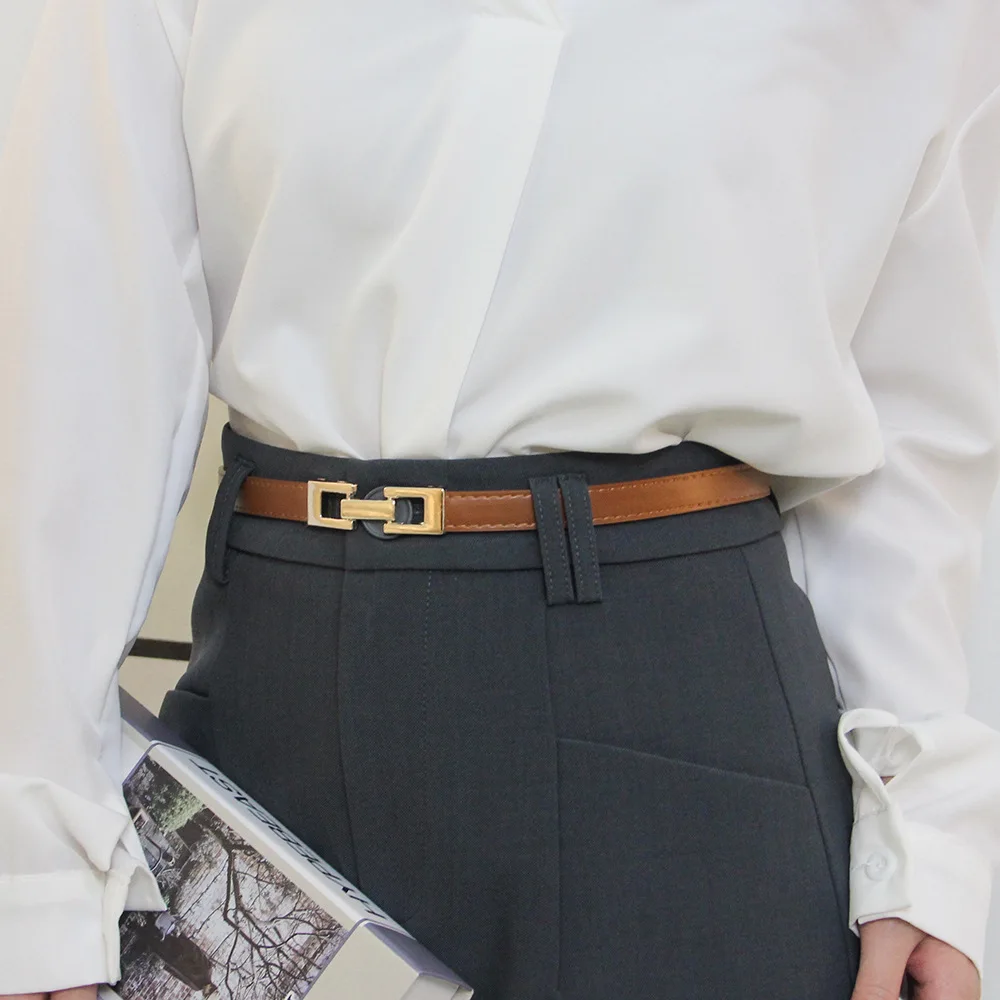 Fashionable Belt High-End Versatile Casual and Minimalist Belt  Korean-Style Everyday Versatile Waist-Defining Belts