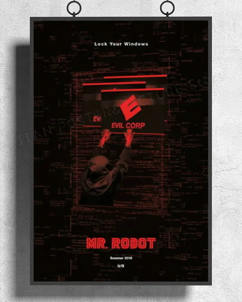 H514 Silk Poster Home Decoration Mr Robot Rami Malek Hackers USA TV Show Wall Art Christmas Gift