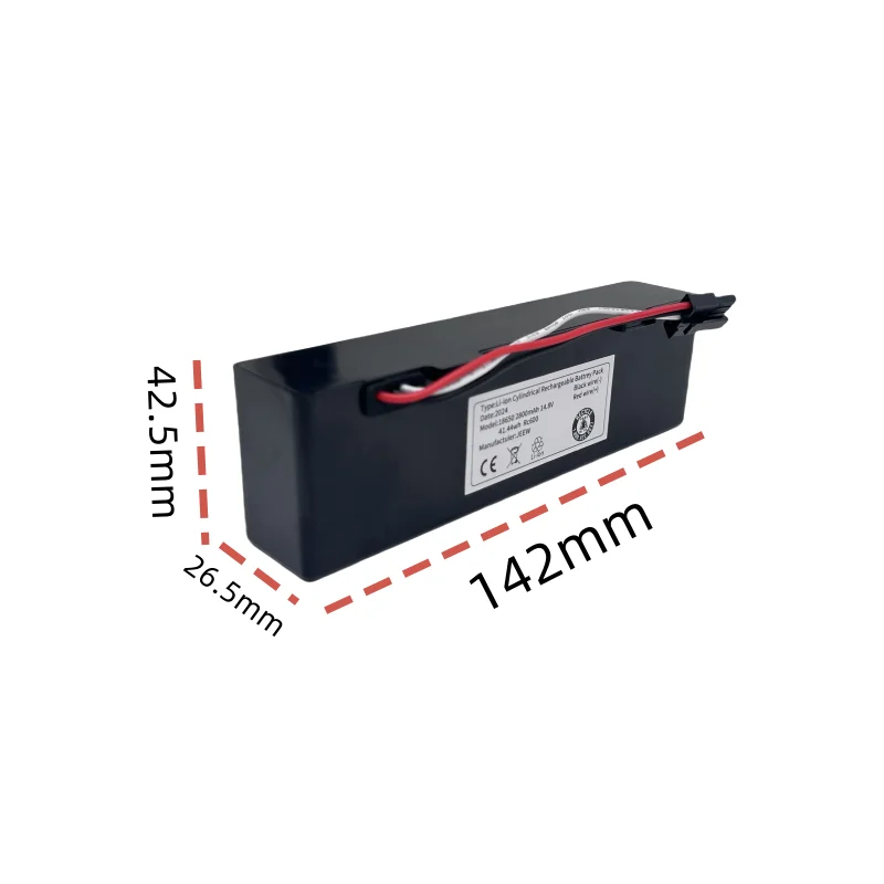18650 4S1P 14.8V 12800mAh Sweeper Battery for Xiaomi Mijia Mi Robot Vacuum-Mop P Sweeping Mopping Robot STYTJ02YM Li-ion Battery