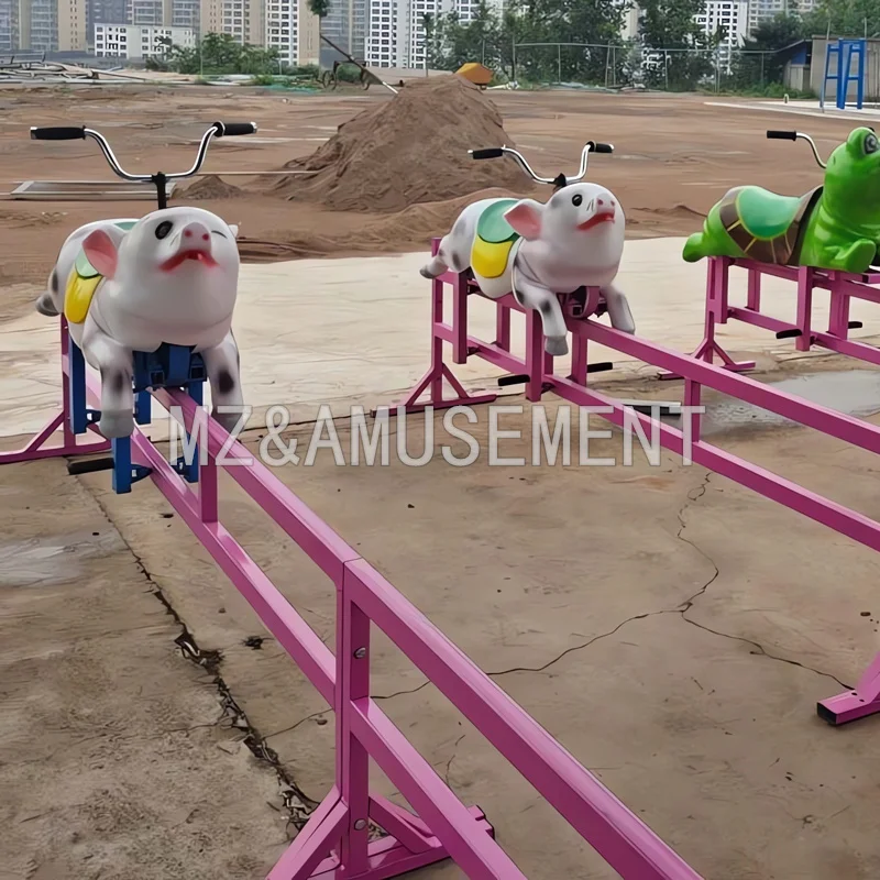 Outdoor Supplies Amusement Park Supplies Outdoor Unpowered Playground Equipment Happy Running Pig Amusement Facilities