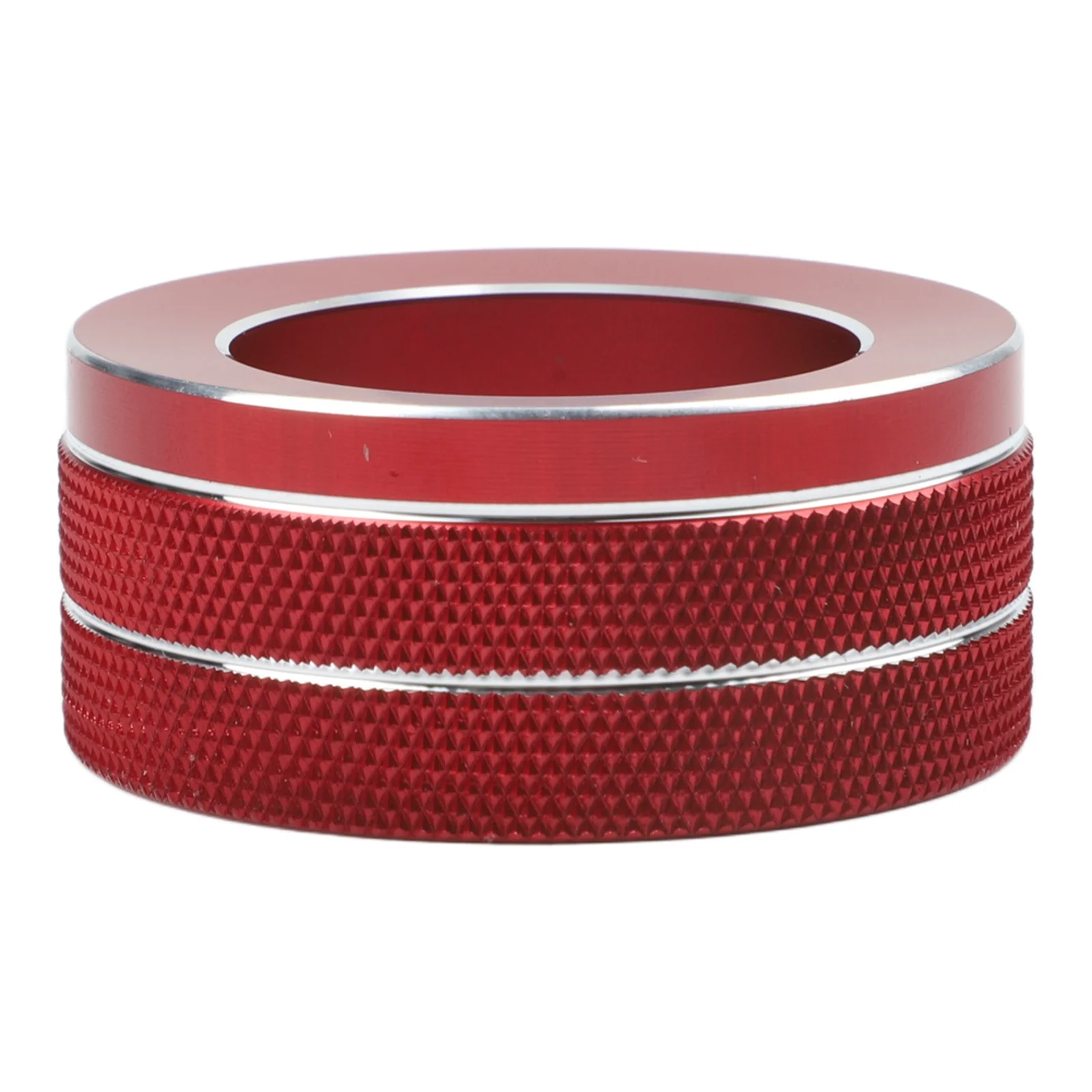 Car Interior Upgrade Alloy Knob Cover Premium Alloy Knob Ring Aluminum Alloy Scratch Concealment Enhanced Grip Threaded Design