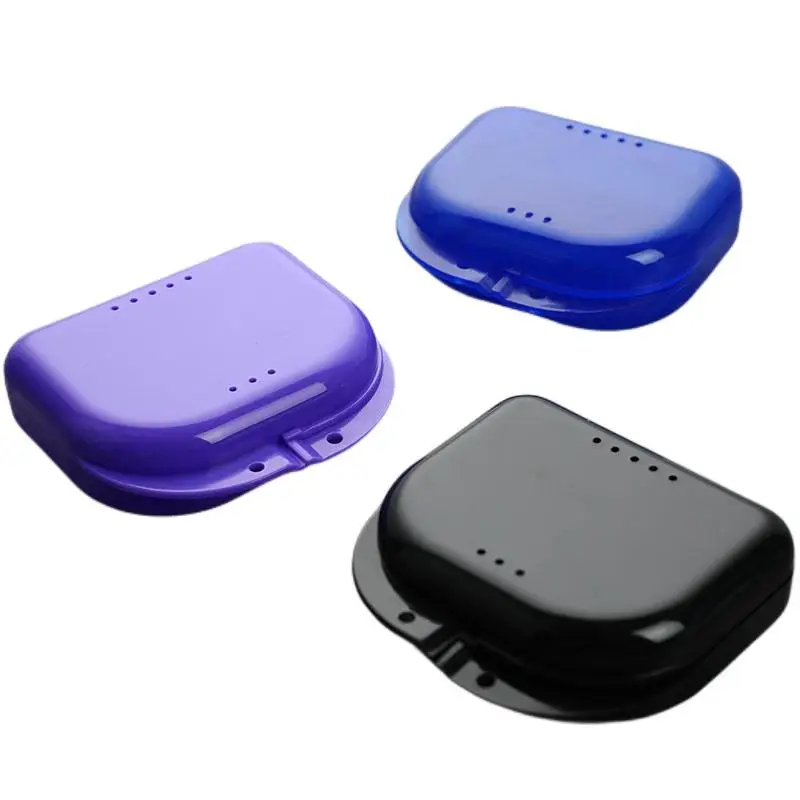 1pcs Tooth Retainer Small Hole Tooth Box Braces Container Mouthguard Guard Denture Storage Case Clean Organizer Case