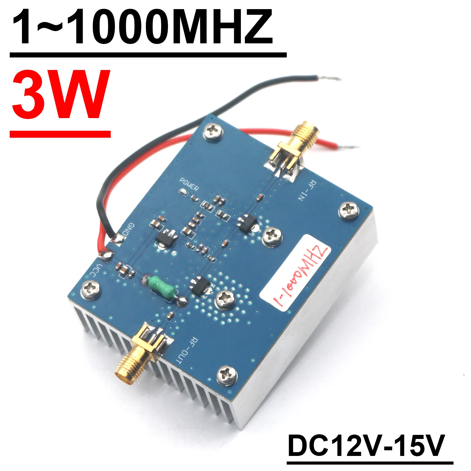 1~1000Mhz 3W RF POWER Amplifier Transmitter Signal Ham Radio FM SW HF VHF UHF Shortwave Drone Walkie Talkie LORA Helium Miner