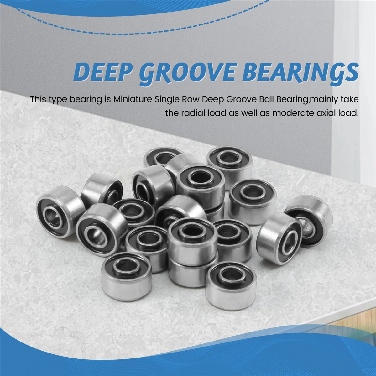 A97T693RS 3mmx8mmx4mm Double Sealed Miniature Deep Groove Ball Bearing 20pcs