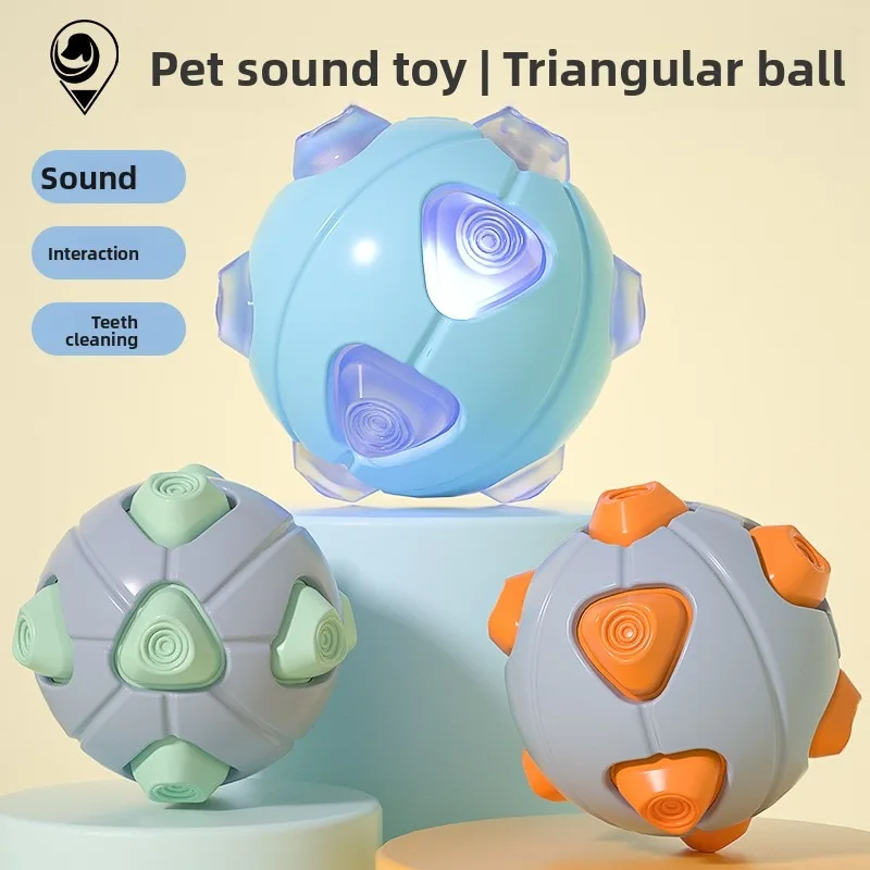 

Hot Selling Pet Toys, Interactive Products for Relieving Boredom, Triangular Spherical Dog Toys, Self Fun Grinding Ball Toys