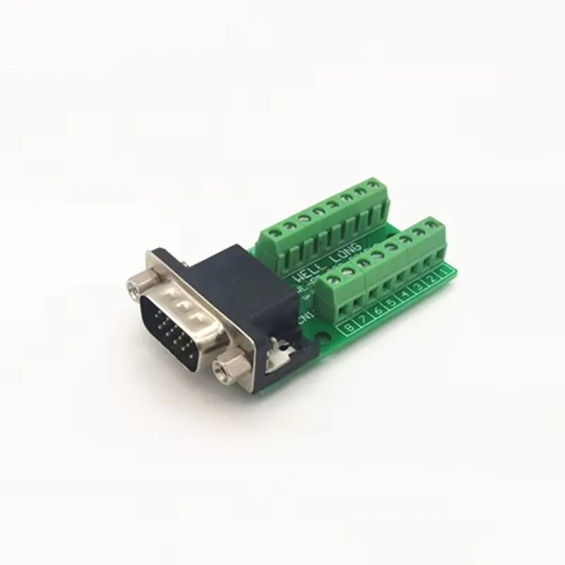 2Pcs/Lot DB15 Male Breakout Board, D'SUB Header Breakout Board, Terminal Block DSUB Module.
