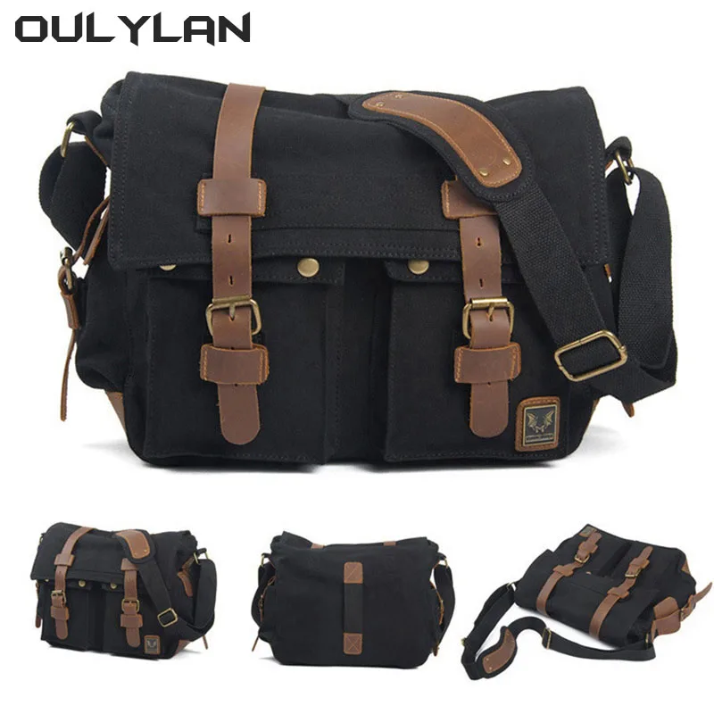 Genuine Leather Daily Casual Shoulder Bag for Men Small Dark Brown Vintage Messenger Bag Men's New Fashion Design Sling Bags