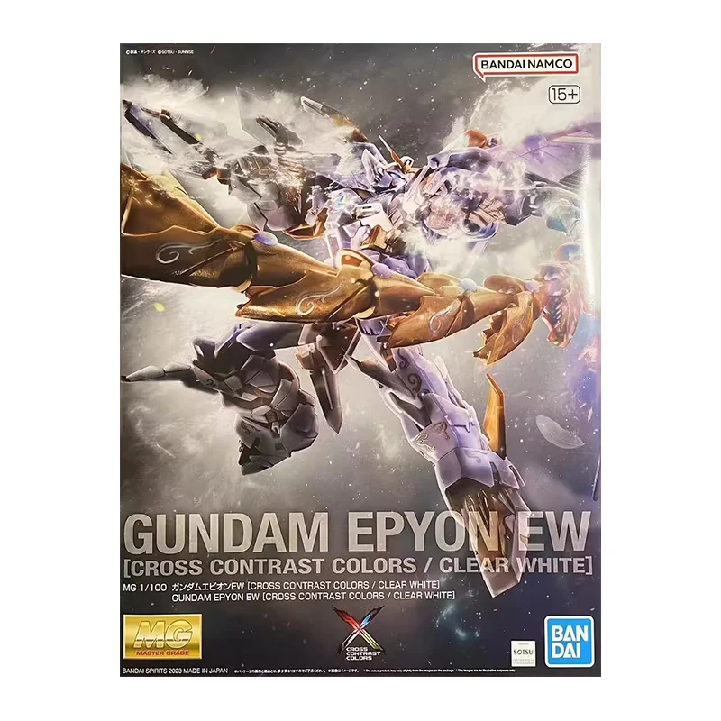 Bandai MG 1/100 Gundam Eypon EW Cross Contrast Colors Clear White Anime Original Action Figure Model Kit Ssemblr Toy Gift