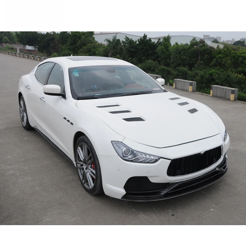 High Quality Perforated Carbon Fiber Front Engine Hood Cover Fit 14-23 Automobile Exterior Modification Parts