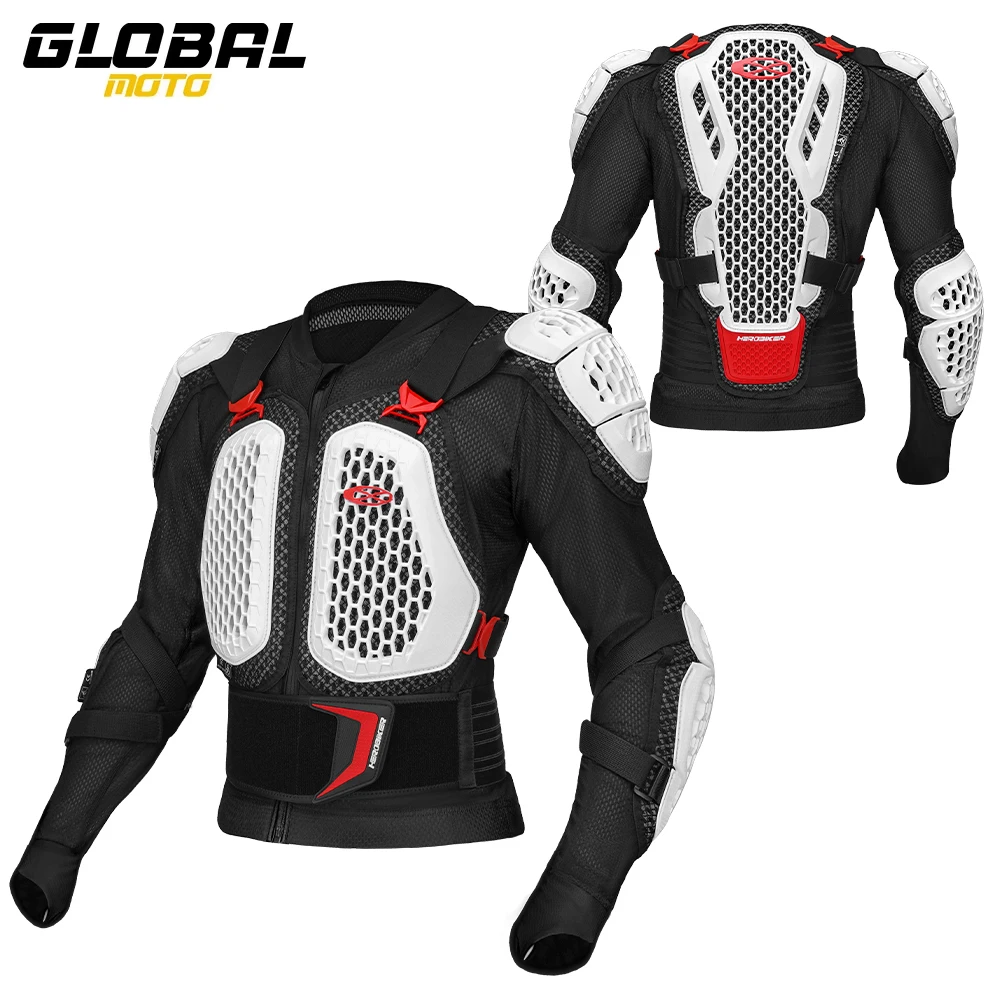 

Men's Motorcycle Armor Jackets Motorbike Body Armor Jackets Anti-Fall Wear-Resistant Motocross Riding Clothing Protection M-3XL