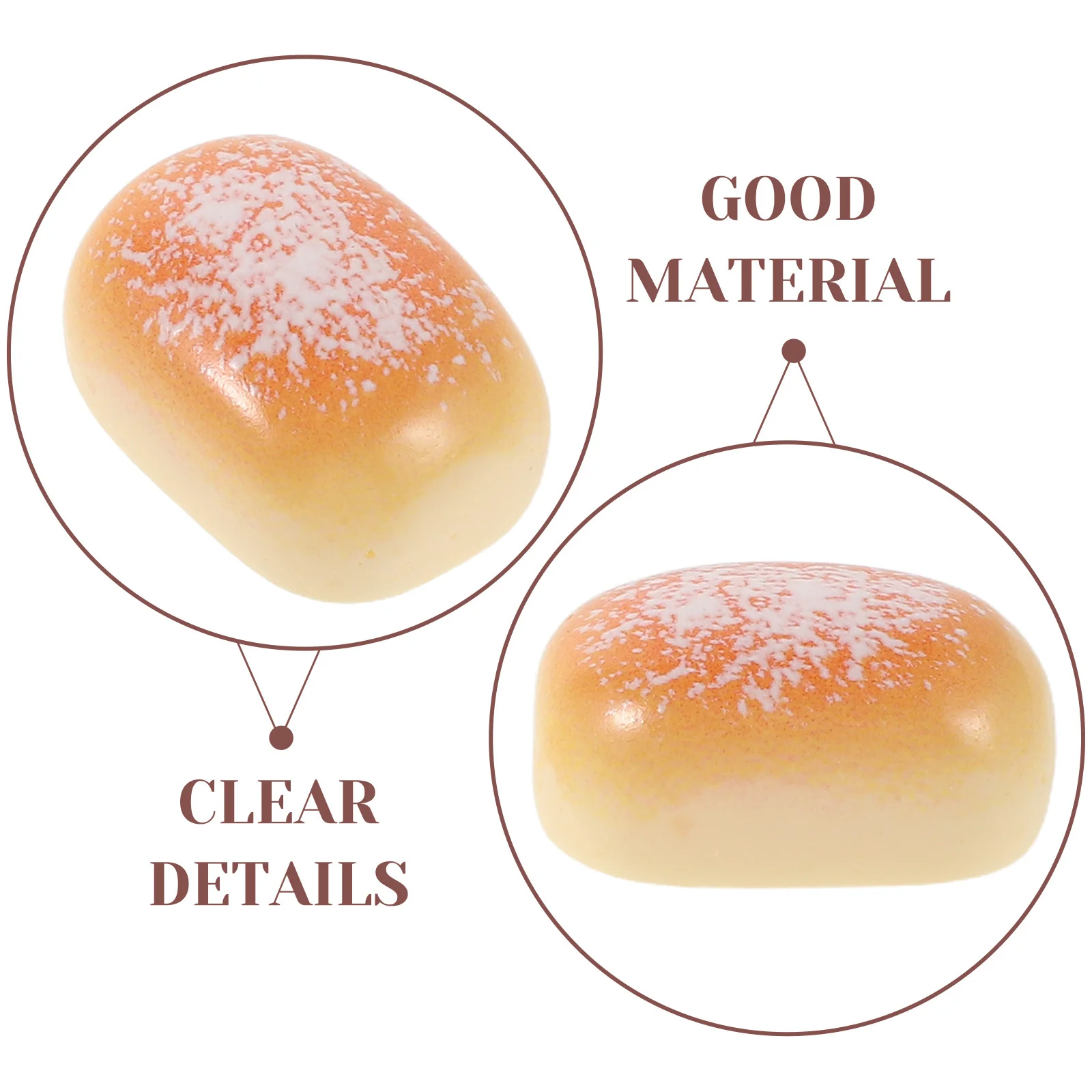 50 pçs mini pão decoração resina realista padaria pão para casa de bonecas decoração do bolo simulação adereços exibição alimentos em miniatura