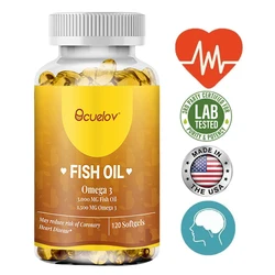 Triple EPA & DHA, Fish Oil Omega 3 Dietary Supplement - for Heart Brain Immunity, 120 Softgels, Non-GMO Gluten-Free