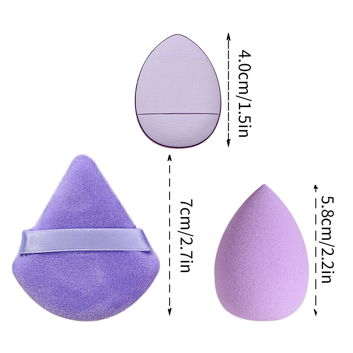 9 zestawów gąbeczek do makijażu i puszek do kremu - miękkie gąbeczki do nakładania kremu na palce, trójkątne puszki do makijażu - do codziennych podróży