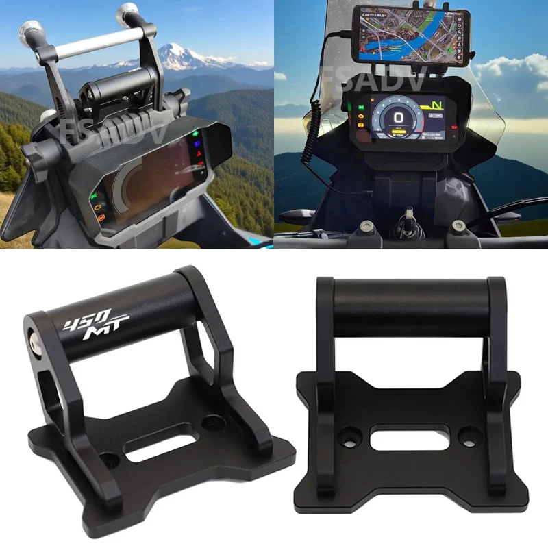 450MT GPS Phone Holder Stand Navigation New Extension Bracket For CFMOTO 450MT 450 MT 2024 2025 Motorcycle Accessories