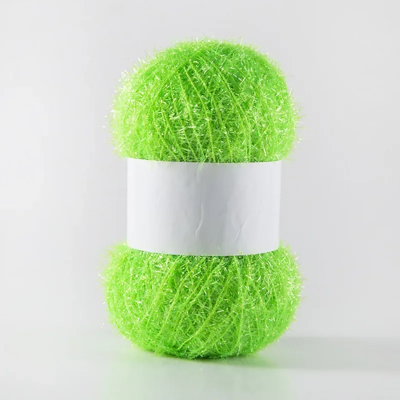 Colored Glass Wool Hand Woven Yarn DIY Hand Doll Sweater Hat Bag Making Crochet Thread Knitting Acrylic Polyester