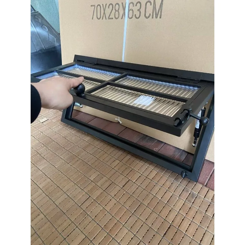 Customized upturned small window, sun room, soundproof window, bedroom, roof room, kitchen, plastic steel, tempered Changhong tr