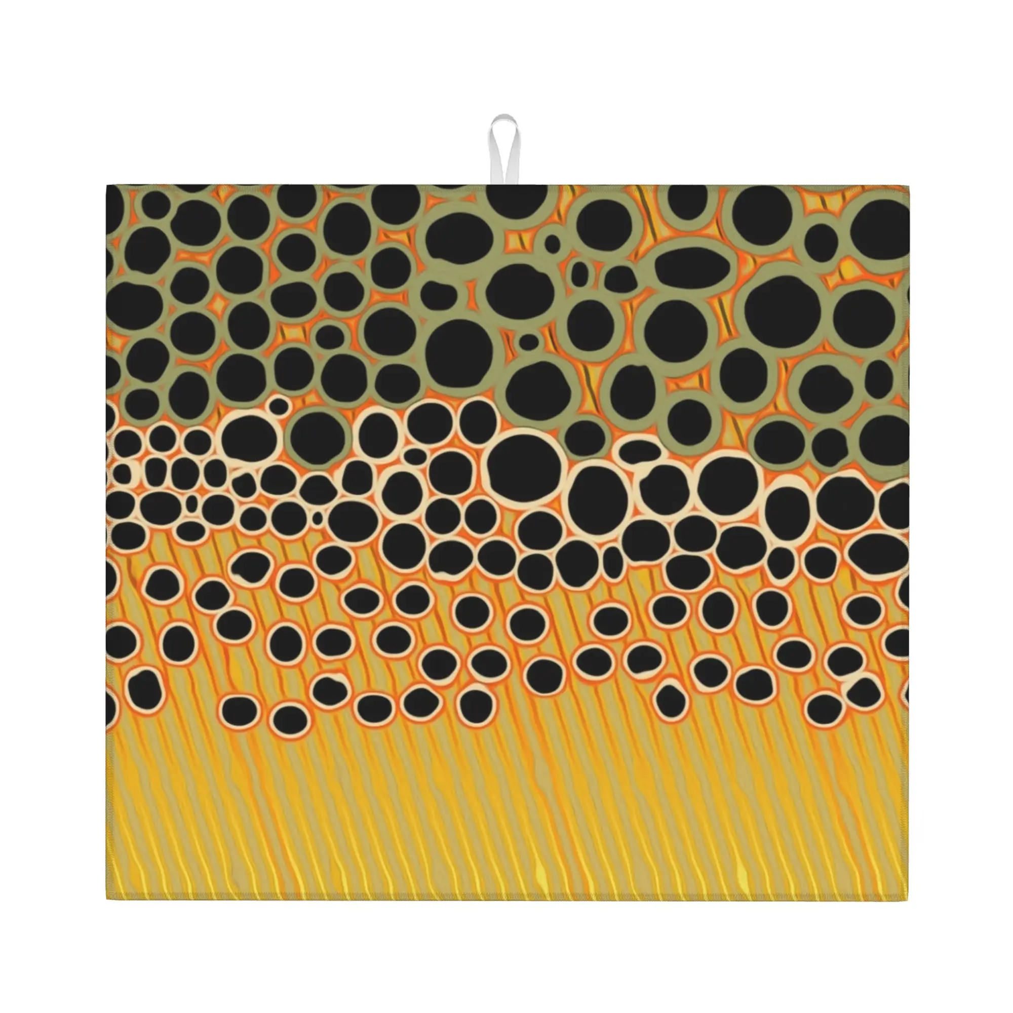 Trout Camo Non Slip Kitchen Counter Protector Mat Barware Tableware Reusable Camouflage Bathroom Drying Mat For Kitchen