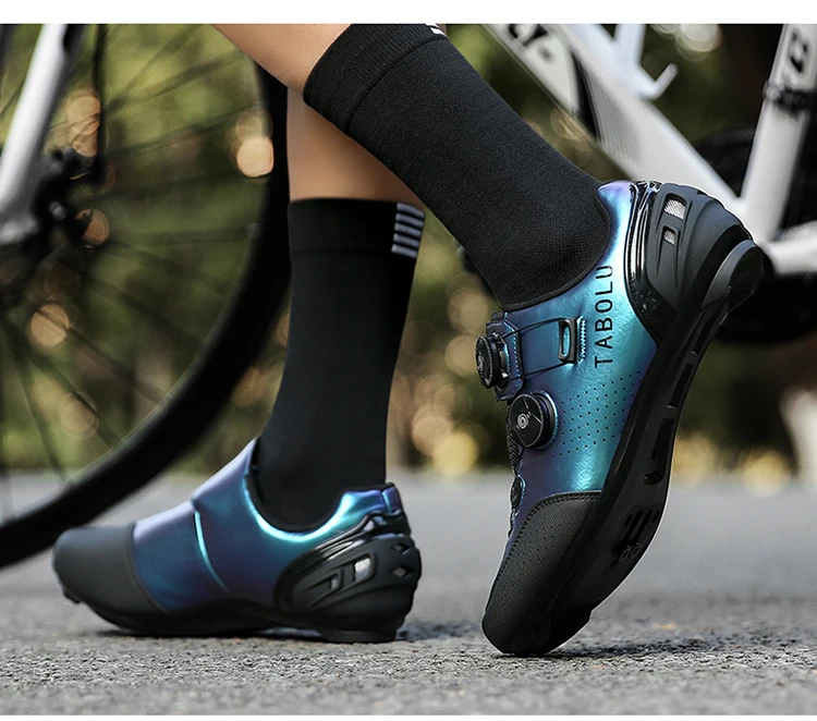 Radsportschuhe MTB Rennradschuhe für Herren und Damen Renn- und Wetterschuhe mit Selbstverriegelung SPD Rutschfeste Flats MTB oder Rennrad-Sneaker – Detail 8