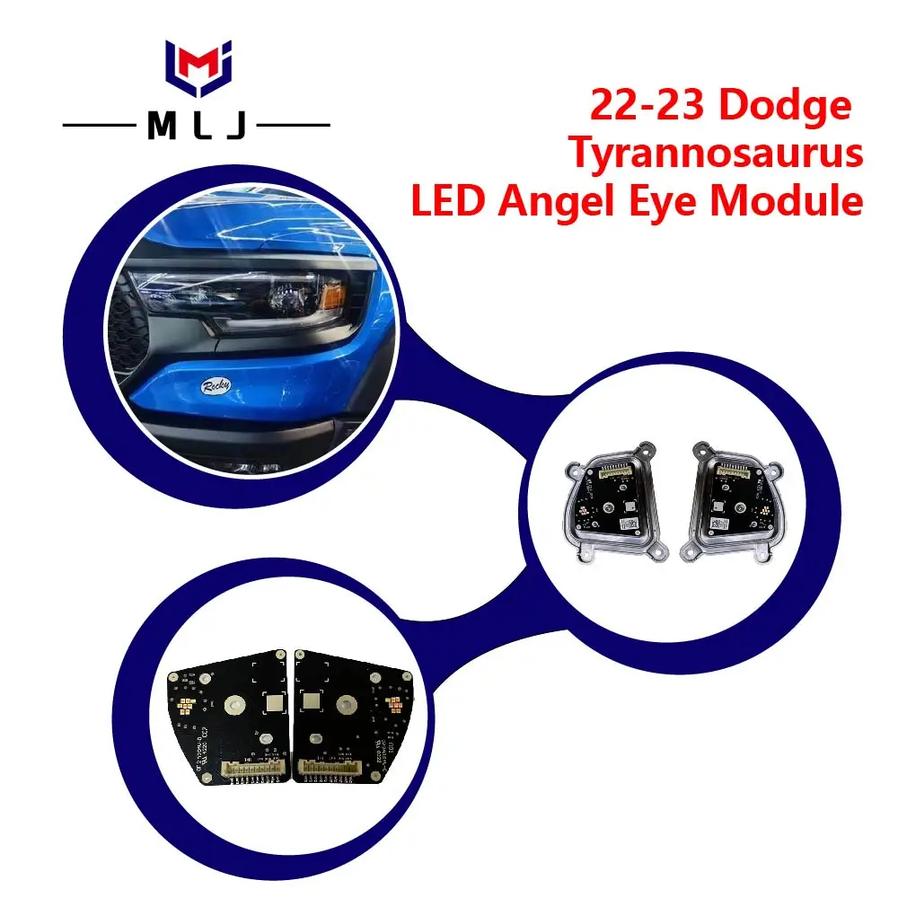 

For Dodge Tyrannosaurus 2022 2023 White Light LED Angel Eye Module CHIP Angel Eye Daytime Running Lights Auto Parts