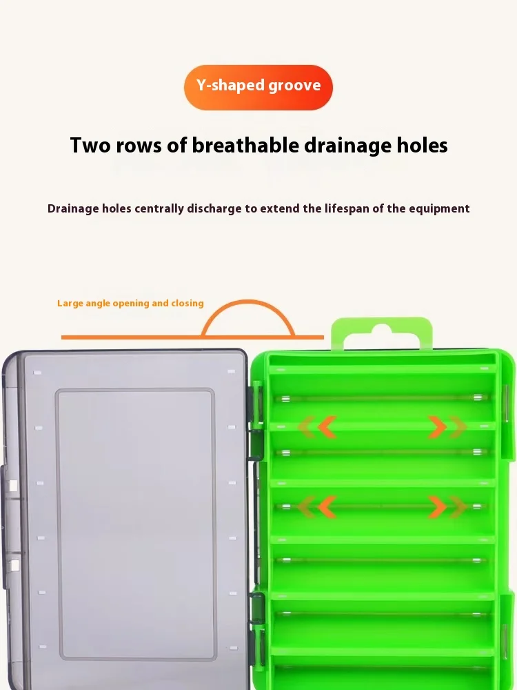 Kaidensi Double-Sided Bait Box, Fake Bait, Micro-Item Storage Box, Large-Capacity Portable Multi-Functional Thickened Bait Box