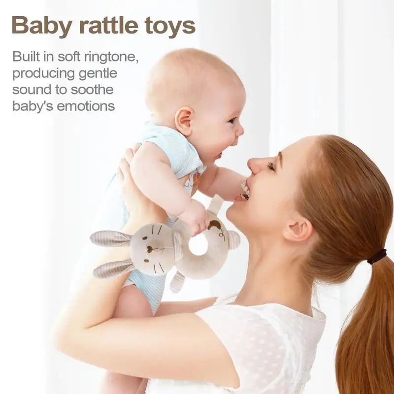 Baby Rattles 6 To 12 Months Cute Animal Soft Baby Toys Pacifiers & Teethers For Bed Time Travel Stroller Easter Crib High Chair