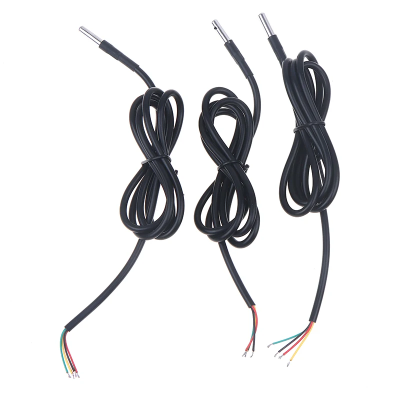 CCA8-1Pcs Waterproof Stainless Steel IIC Module Digital I2C Probe 1/2/3 Meters SHT20 SHT30 SHT40 Temperature And Humidity Sensor