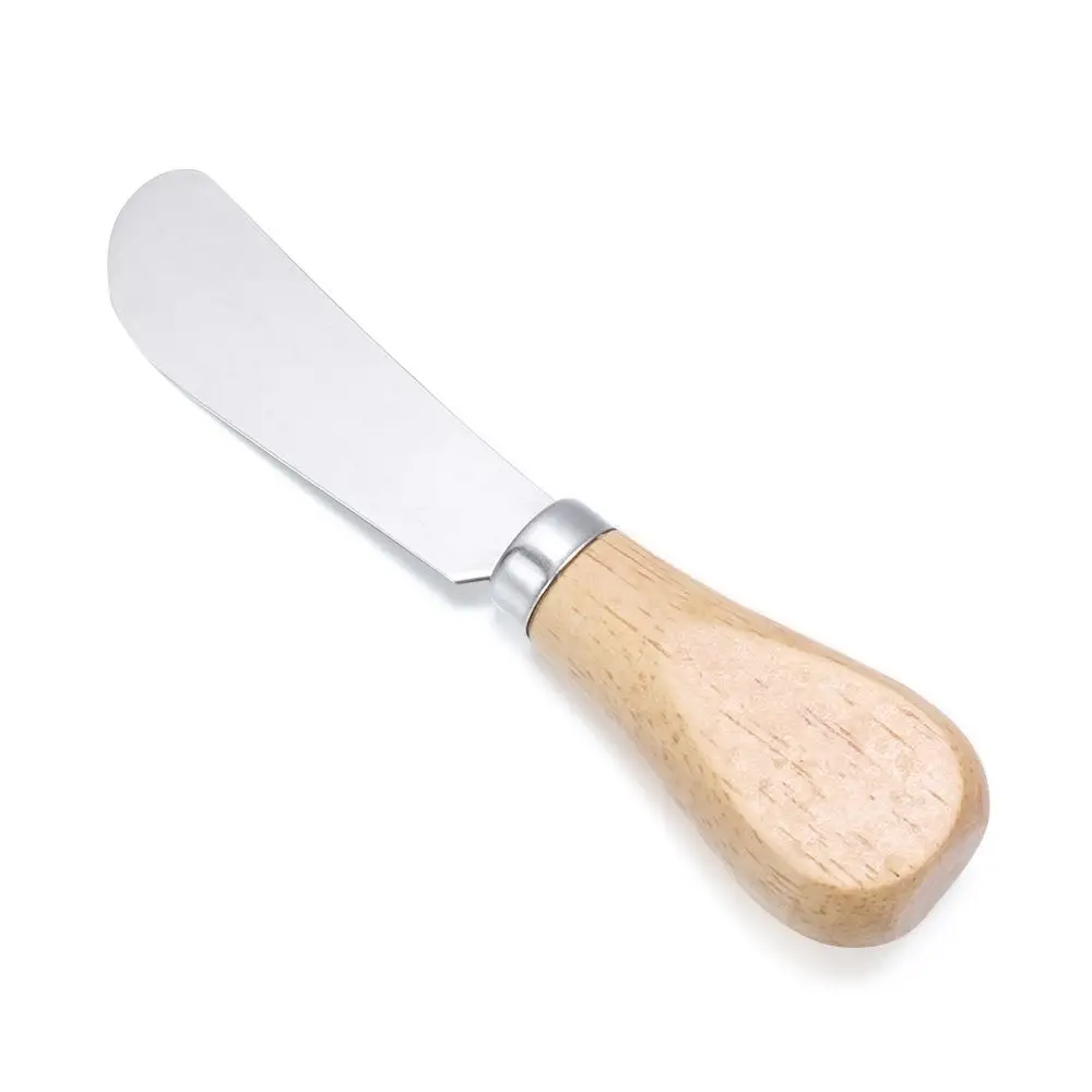 5 Inch Jam Spreader Cheese Utensils Wooden Handle  Knives  Spread Cream Spatula Butter Knife Baking Tools