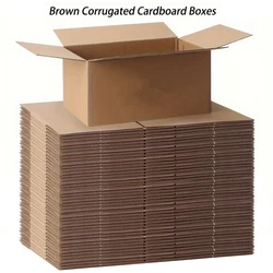 Mailing Shipping Boxes, 7.87x4.13x5.31inches, Single Wall, 32Lb/sq inch, Brown Corrugated Cardboard Mailer Box With Lids