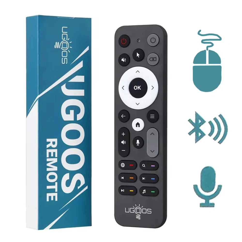 

UR02 Replace BT Voice Remote Control Replacement for Ugoos X4Q Cube Pro Extra TOX1 TOX3 TOX4 AM8 PRO AM6B PLUS TV Box TV Stick