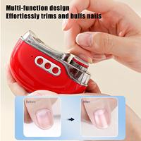 Multifunctional electric nail clippers 4-in-1 electric nail grinder 3-speed display electric nail clippers with nail drying lamp