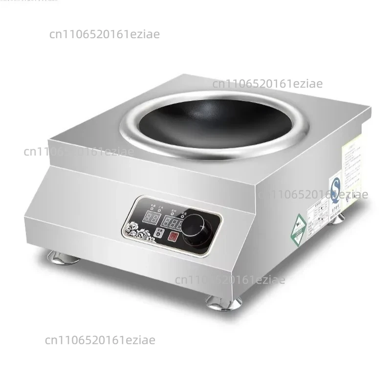 380V 5000 Watt High-power Cooking Wok burner Range Type Induction Cooker Concave Furnace Stove 5KW Wholesale