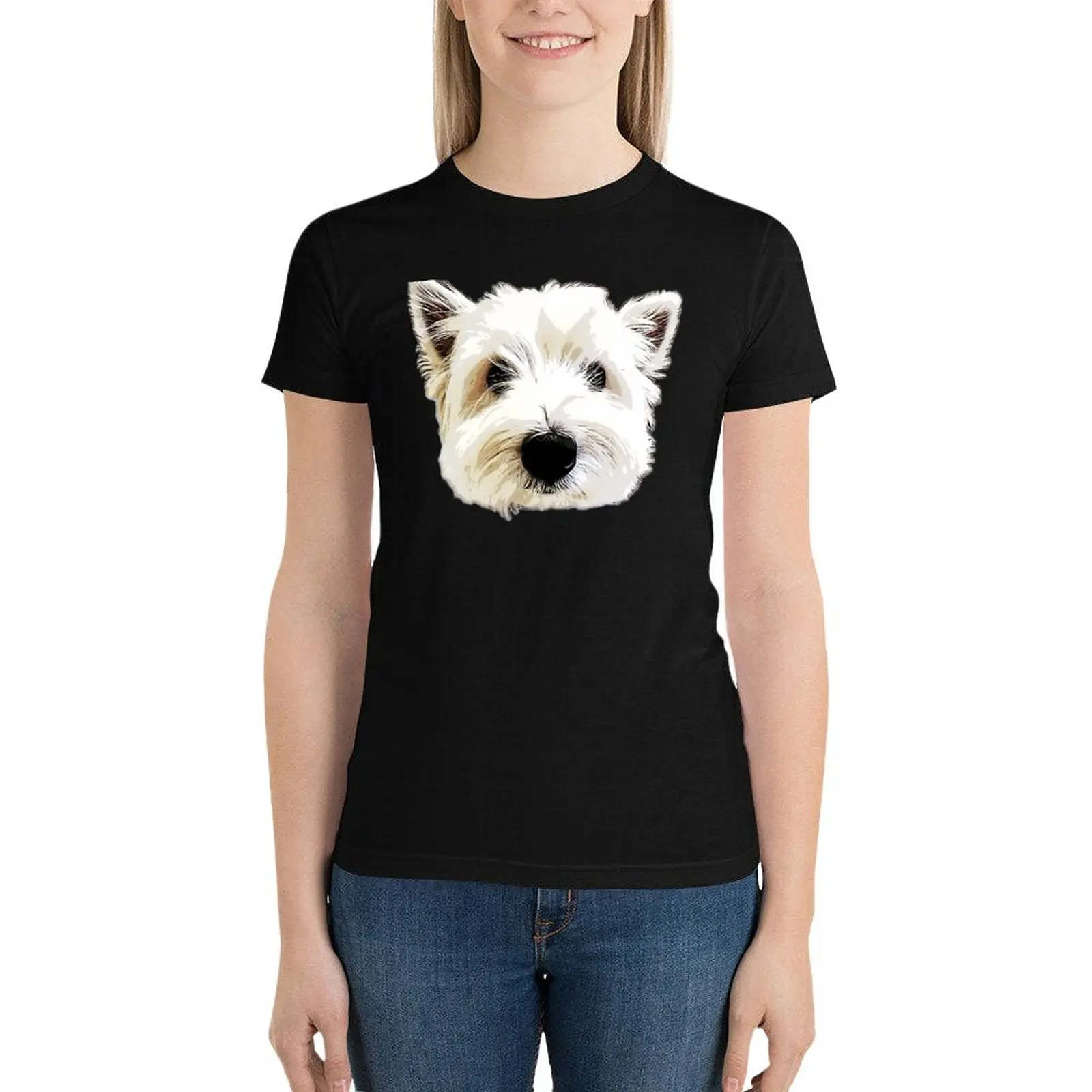 West Highland Terrier Cute Puppy Dog T-Shirt plus size tops cute clothes oversized Women's tops