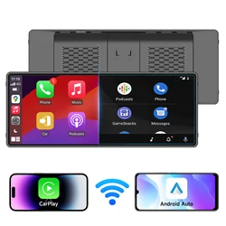 10.26 inç Carplay MP5 çalar taşınabilir BT dokunmatik Srceen kablosuz Carplay Android oto araba radyo Apple veya Android Video Stereo için