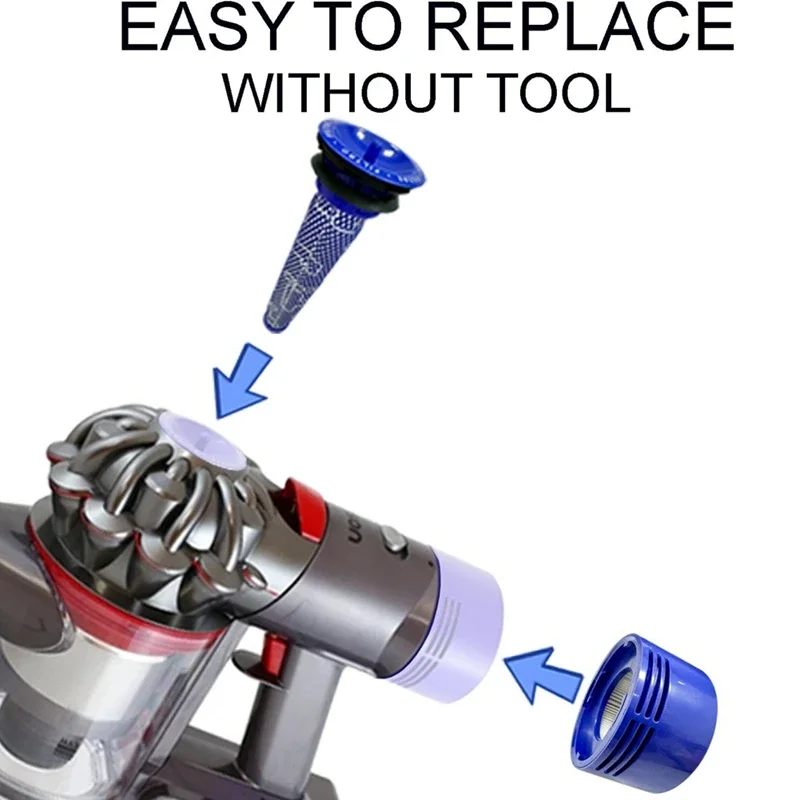

Replacement Parts Filter For Dyson V7,V8 Animal And Absolute Cordless Vacuums Flexible Crevice Tool Traceles Dust Brush