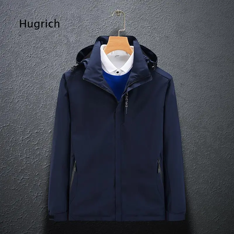 Couple Style Short Length Single Layer Outdoor Windbreaker Unisex Hooded Solid Color Casual Hiking Commuting Multi Occasion Jac