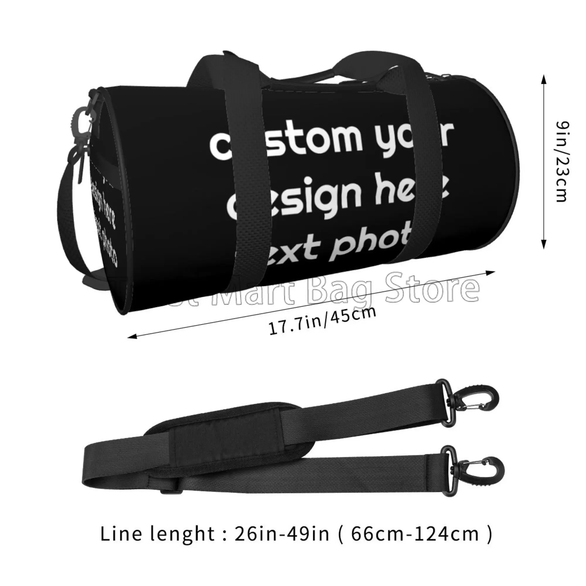 Custom Your Design Here Travel Duffel Bags Waterproof Sports Yoga Luggage Bag Weekender Overnight Bags Personalized Duffle Bag