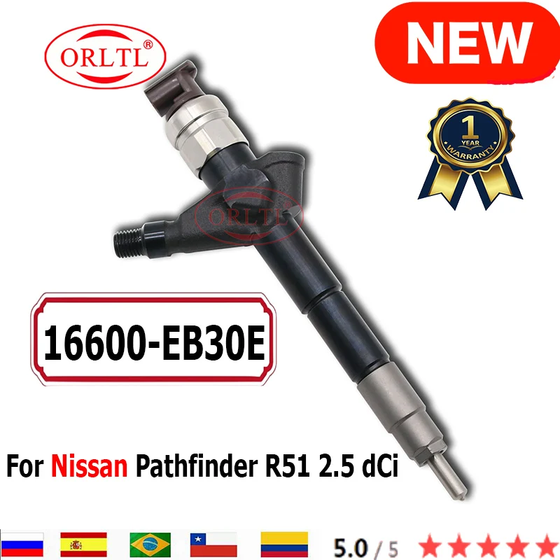 16600-EB30E NEW DIESEL FUEL INJECTOR 16600EB30E Common Rail Injector Nozzle 16600 EB30E For Nissan Pathfinder R51 2.5 dCi ORLTL